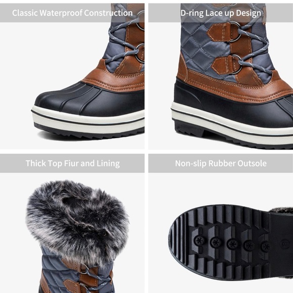 Vepose Women's 974A Snow Boots Waterproof Comfortable Mid Calf Boots - Picture 5 of 7